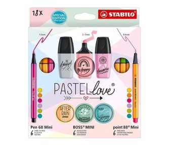 Set Creativo STABILO Pastel love Set Pack da 18 PZ