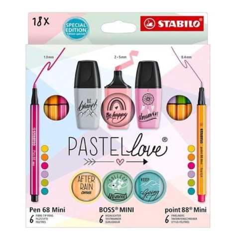 Set Creativo STABILO Pastel love Set Pack da 18 PZ